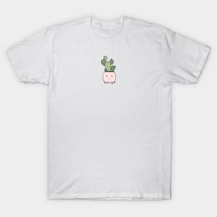 Smiling cactus in pink flowerpot T-Shirt